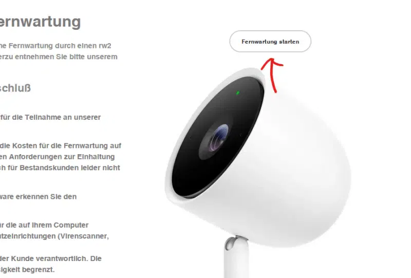 Fernwartung Schritt 2